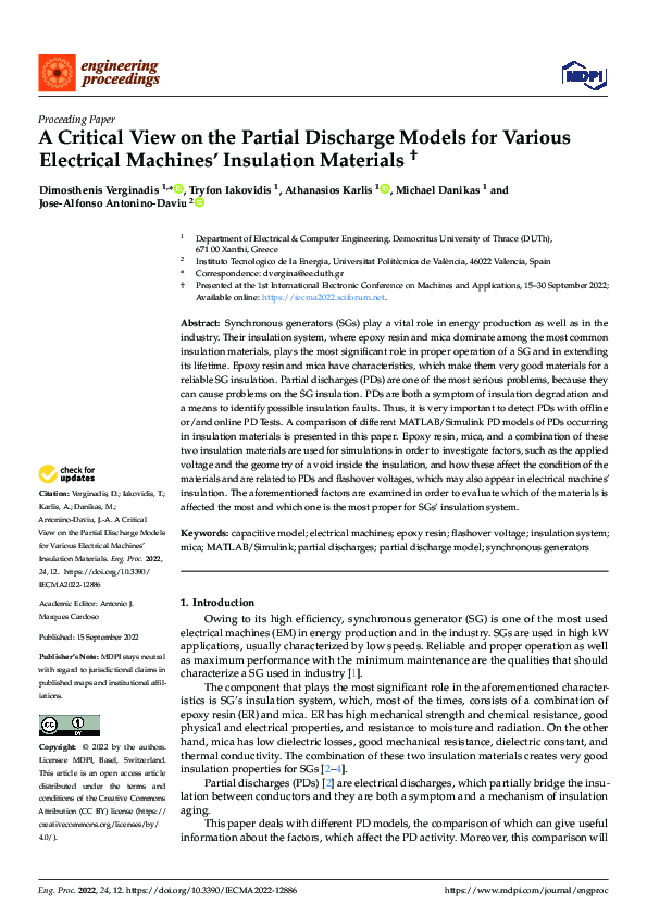 (PDF) A Critical View on the Partial Discharge Models for Various ...
