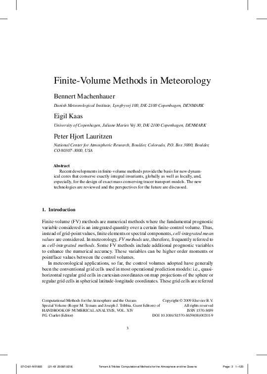 (PDF) Finite-Volume Methods in Meteorology