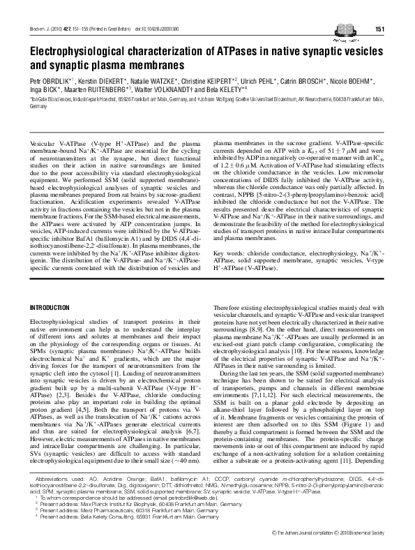 (PDF) Electrophysiological characterization of ATPases in native ...