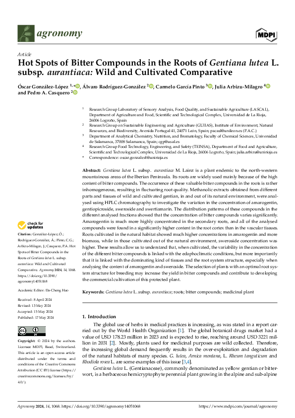 (PDF) Hot Spots of Bitter Compounds in the Roots of Gentiana lutea L ...