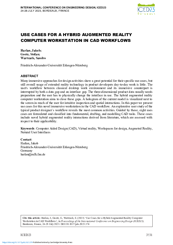 (PDF) Use Cases for a Hybrid Augmented Reality Computer Workstation in ...