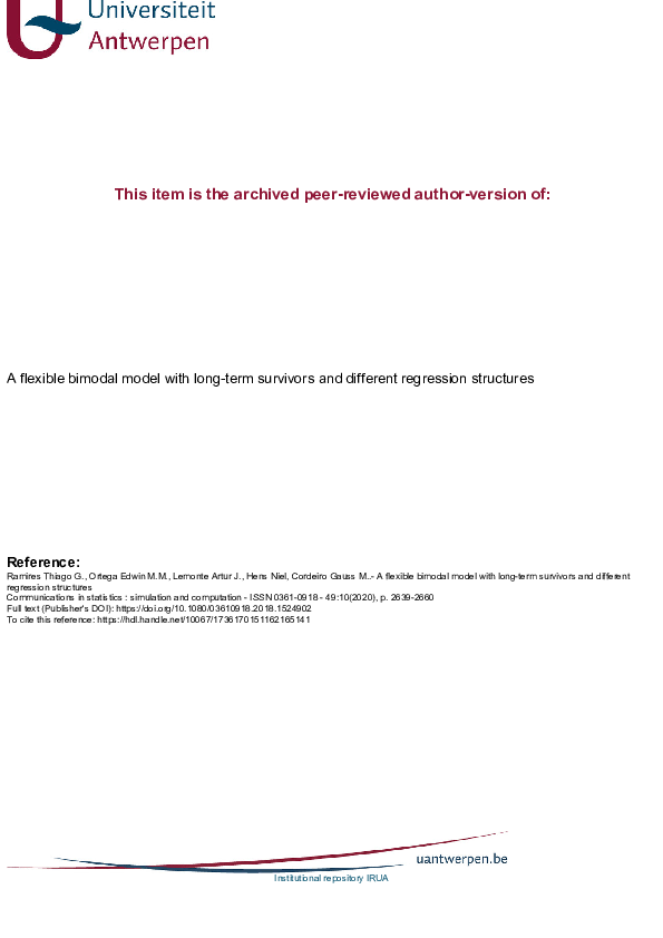 (PDF) A flexible bimodal model with long-term survivors and different ...