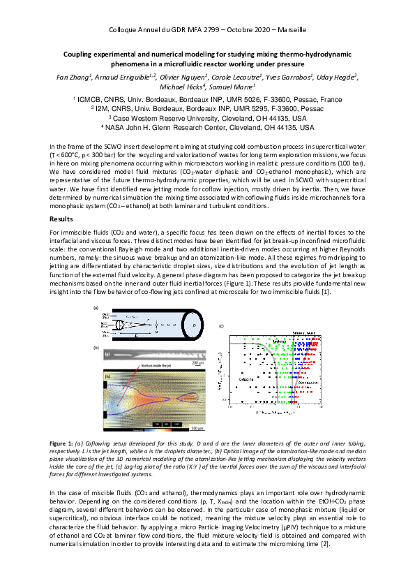 (PDF) Coupling experimental and numerical modeling for studying mixing ...