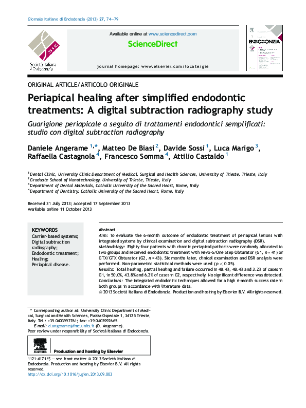 (PDF) Periapical healing after simplified endodontic treatments: A ...