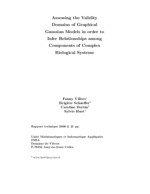 (PDF) Assessing the Validity Domains of Graphical Gaussian Models in ...