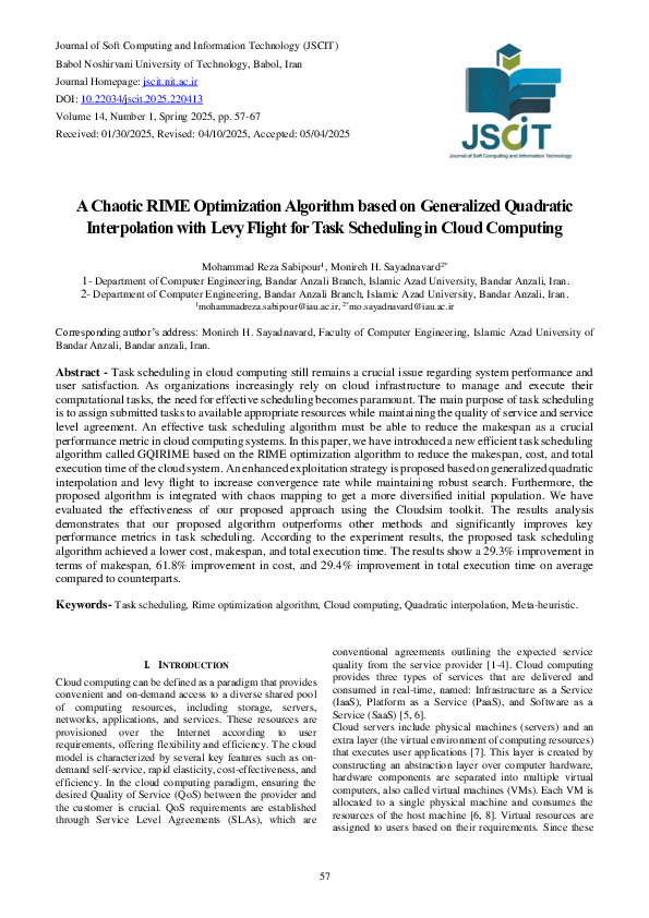 (PDF) A Chaotic RIME Optimization Algorithm based on Generalized ...
