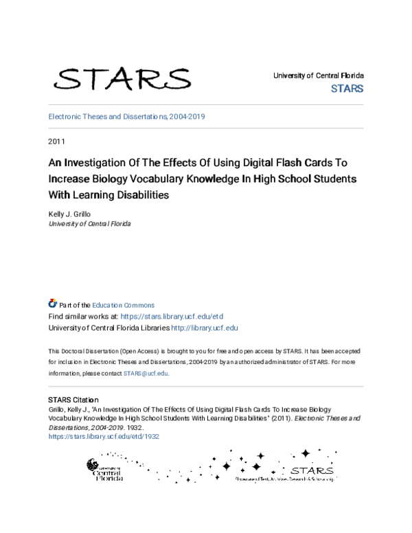 (PDF) An Investigation Of The Effects Of Using Digital Flash Cards To ...