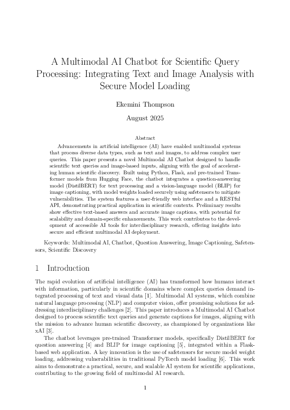 (PDF) A Multimodal AI Chatbot for Scientific Query Processing ...