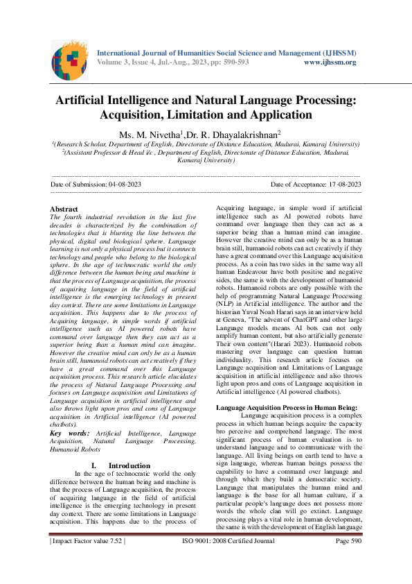 (PDF) Artificial Intelligence and Natural Language Processing ...
