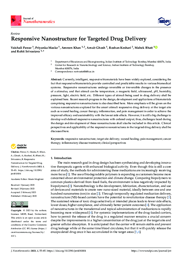 (PDF) Responsive Nanostructure for Targeted Drug Delivery