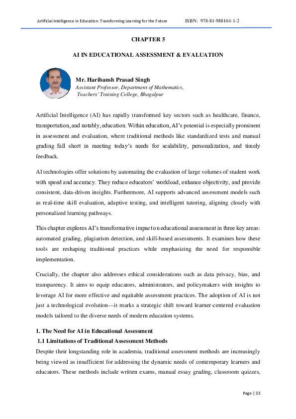 (PDF) Artificial Intelligence in Education: Transforming Learning for ...