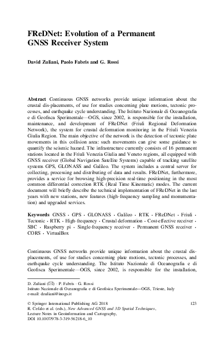 (PDF) FReDNet: Evolution of a Permanent GNSS Receiver System
