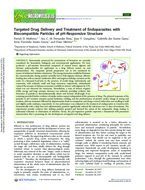 (PDF) Targeted drug delivery and treatment of endoparasites with ...