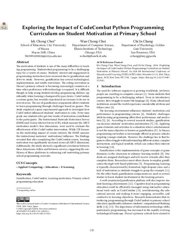 (PDF) Exploring the Impact of CodeCombat Python Programming Curriculum ...