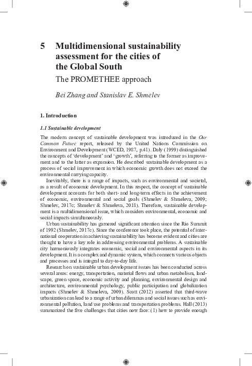 (PDF) 5 Multidimensional sustainability assessment for the cities of ...