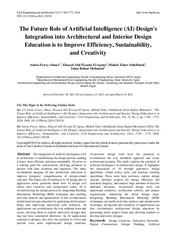(PDF) The Future Role of Artificial Intelligence (AI) Design's ...