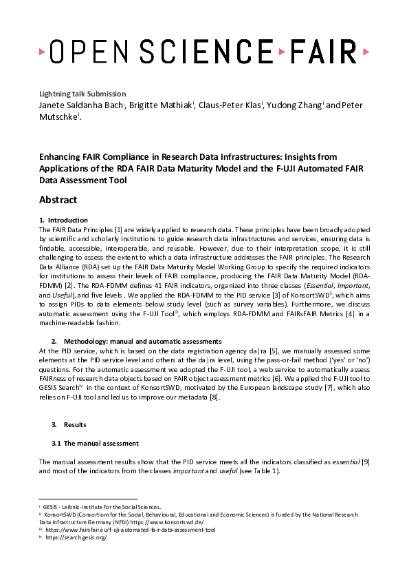 (PDF) Enhancing FAIR Compliance in Research Data Infrastructures ...