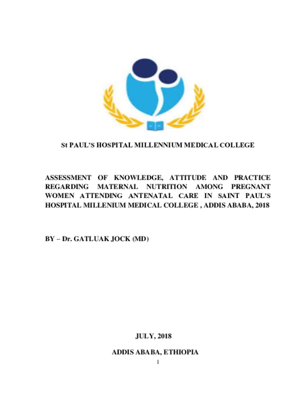 (PDF) ASSESSMENT OF KNOWLEDGE, ATTITUDE AND PRACTICE REGARDING MATERNAL ...