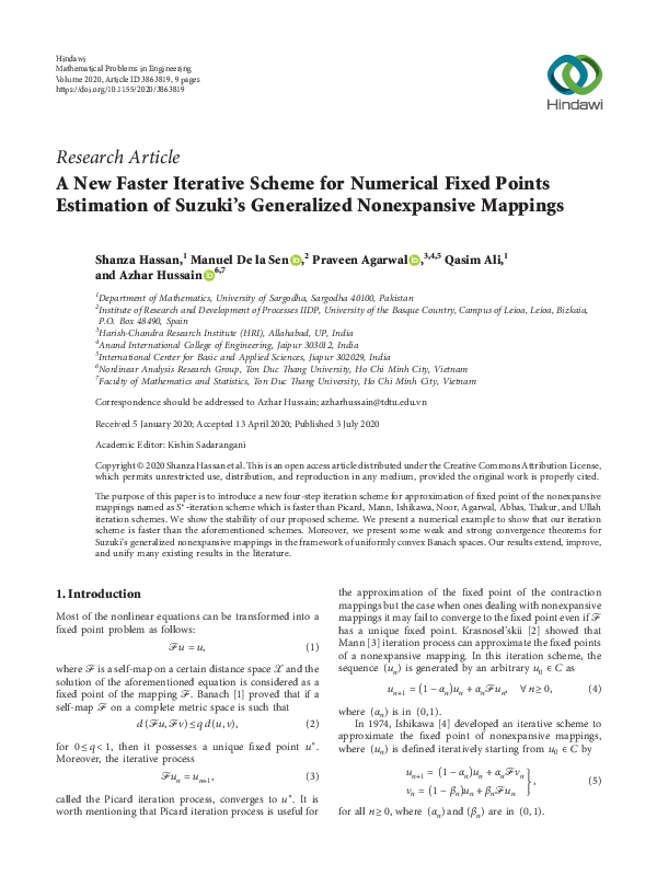 (PDF) A New Faster Iterative Scheme for Numerical Fixed Points ...