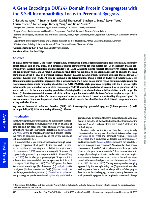 (PDF) A gene encoding a DUF247 domain protein co-segregates with the S ...