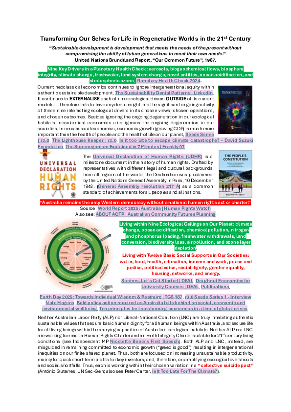 (PDF) Transforming Our Selves for Life in Regenerative Worlds in the 21 ...