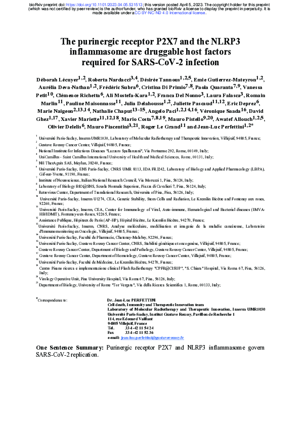 (PDF) The purinergic receptor P2X7 and the NLRP3 inflammasome are ...