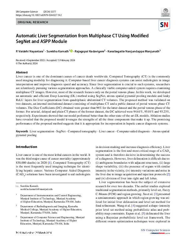 (PDF) Automatic Liver Segmentation from Multiphase CT Using Modified ...