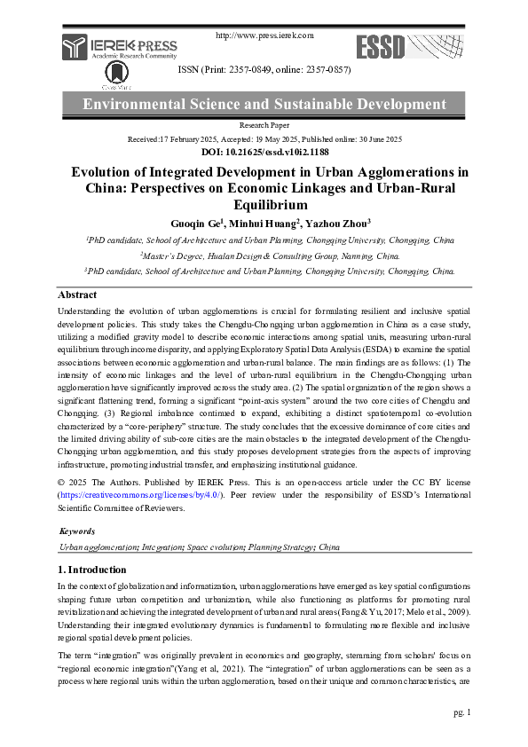 (PDF) Environmental Science and Sustainable Development