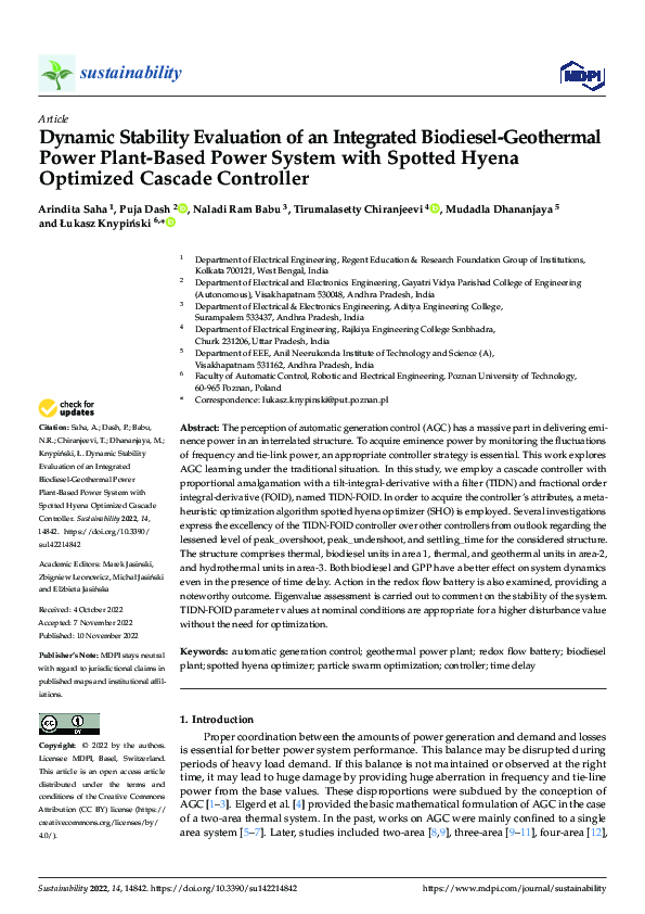 (PDF) Dynamic Stability Evaluation of an Integrated Biodiesel ...