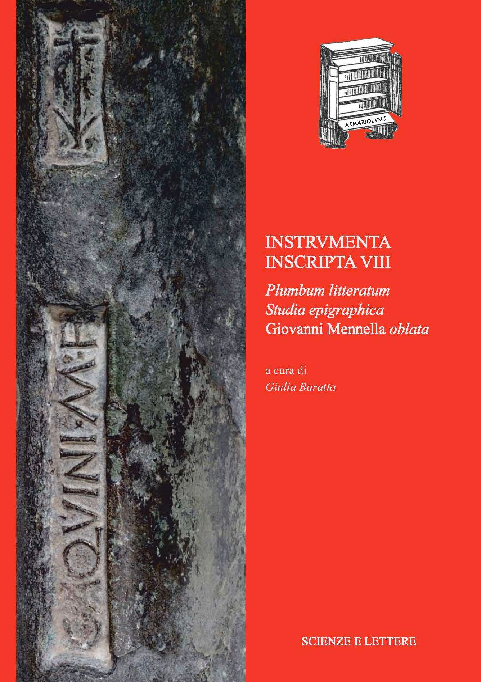 (PDF) Un inedito signaculum in piombo con formula beneaugurale ...