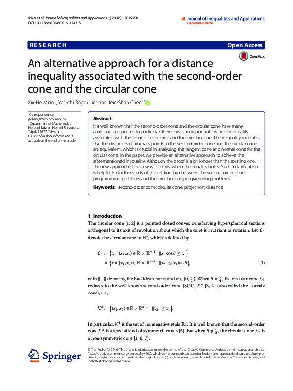 (PDF) An alternative approach for a distance inequality associated with ...