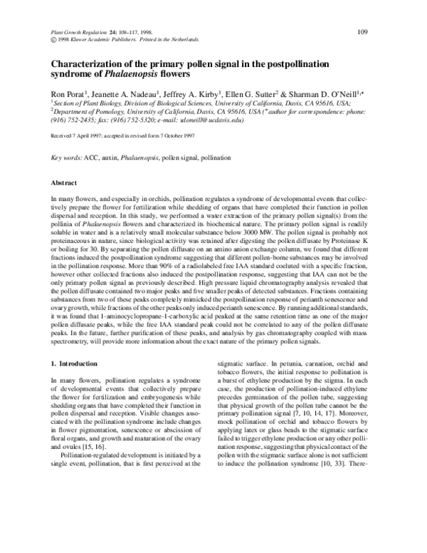 (PDF) Characterization of the primary pollen signal in the ...