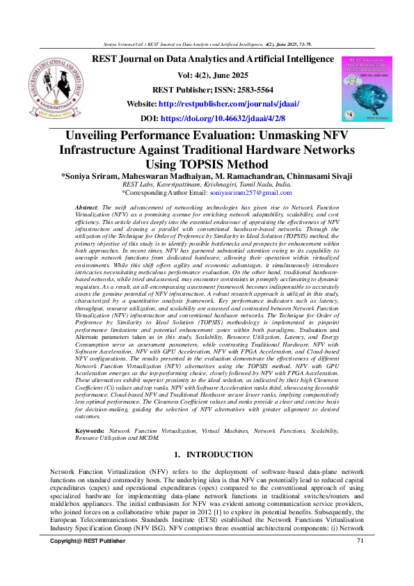 (PDF) Unveiling Performance Evaluation: Unmasking NFV Infrastructure ...