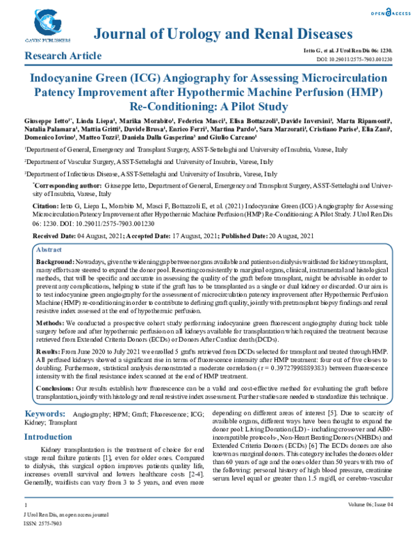 (PDF) Indocyanine Green (ICG) Angiography for Assessing ...