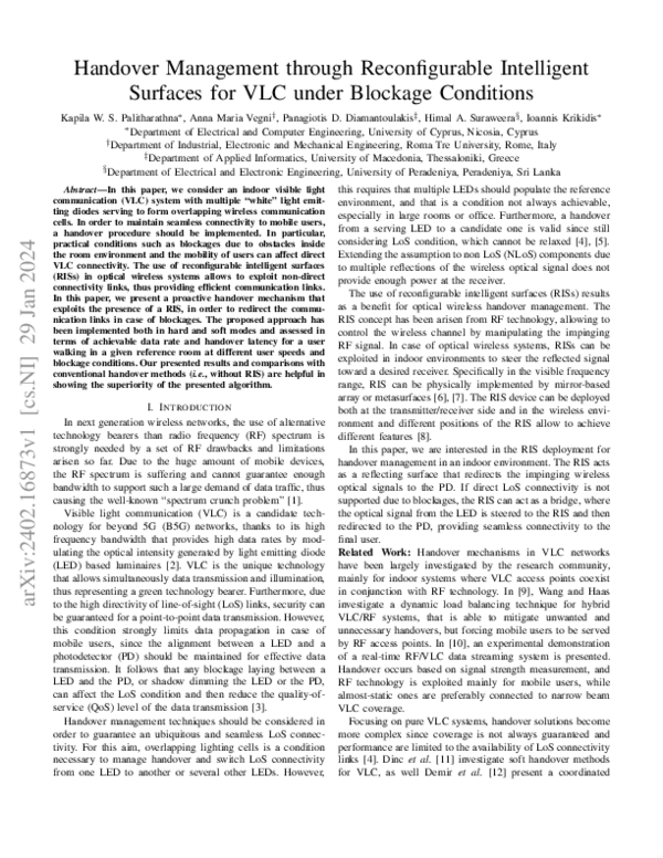 (PDF) Handover Management through Reconfigurable Intelligent Surfaces ...