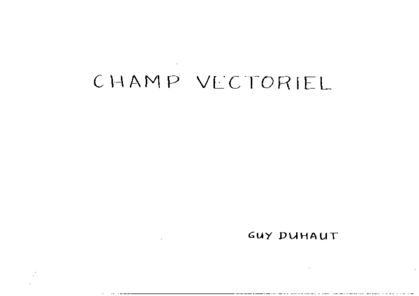 (PDF) Champ vectoriel (Vectoral field)