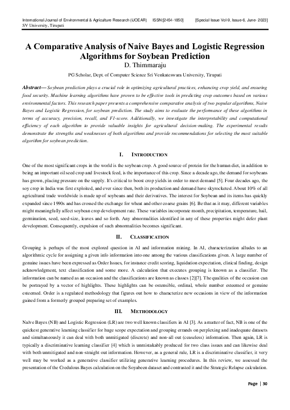 (PDF) A Comparative Analysis of Naive Bayes and Logistic Regression ...