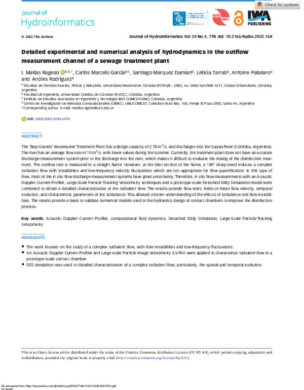 (PDF) Detailed experimental and numerical analysis of hydrodynamics in ...