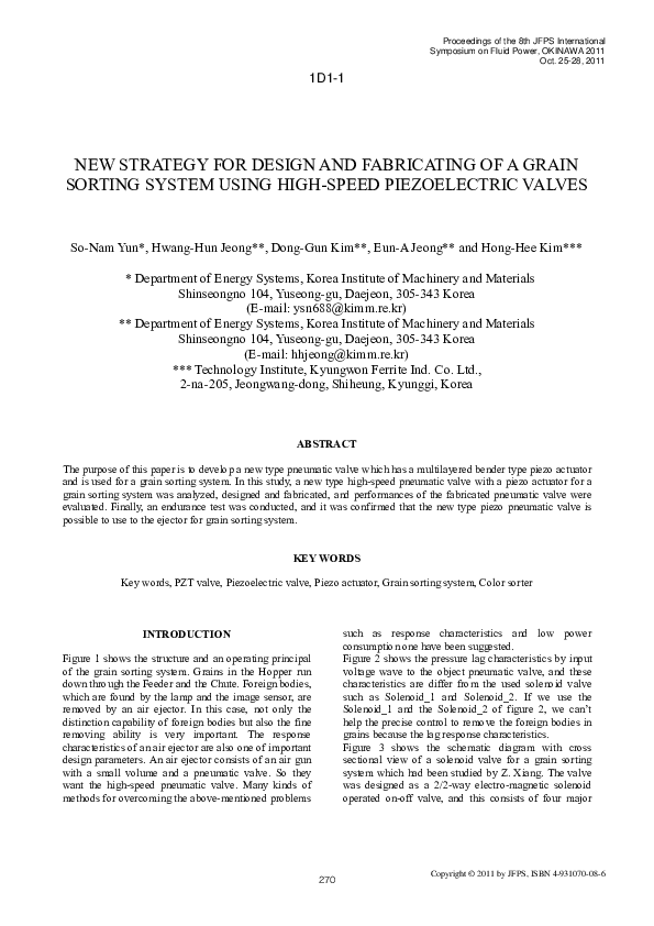 (PDF) New Strategy for Design and Fabricating of a Grain Sorting System ...