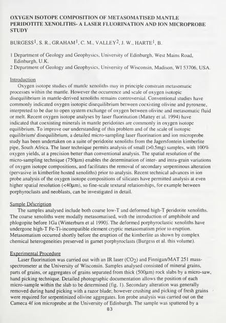 (PDF) Oxygen isotope composition of metasomatised mantle peridotite ...