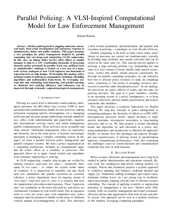 (PDF) Parallel Policing: A VLSI-Inspired Computational Model for Law ...