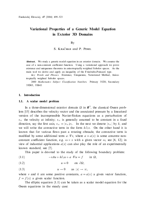 (PDF) Variational Properties of a Generic Model Equation in Exterior 3D ...