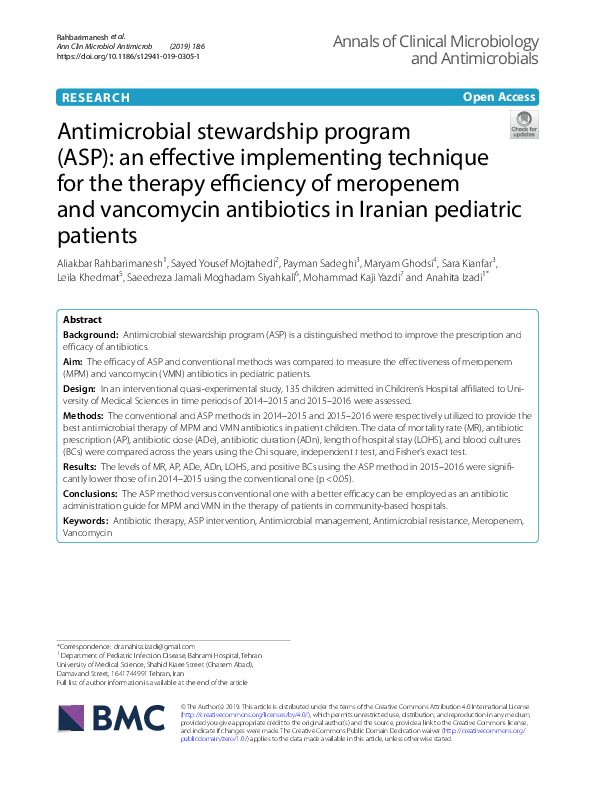 (PDF) Antimicrobial stewardship program (ASP): an effective ...