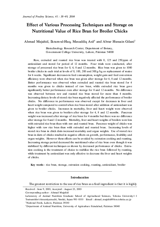 (PDF) Effect of Various Processing Techniques and Storage on ...