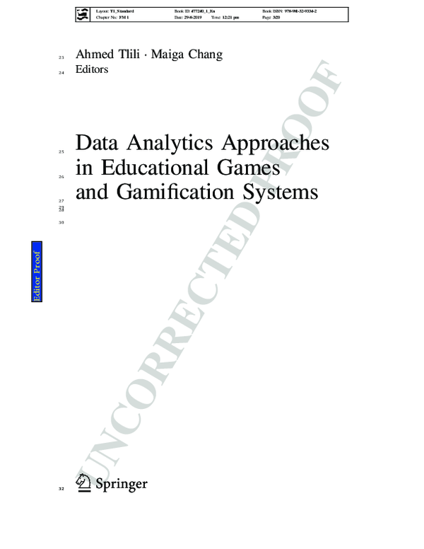 (PDF) Data Analytics Approaches in Educational Games and Gamification ...