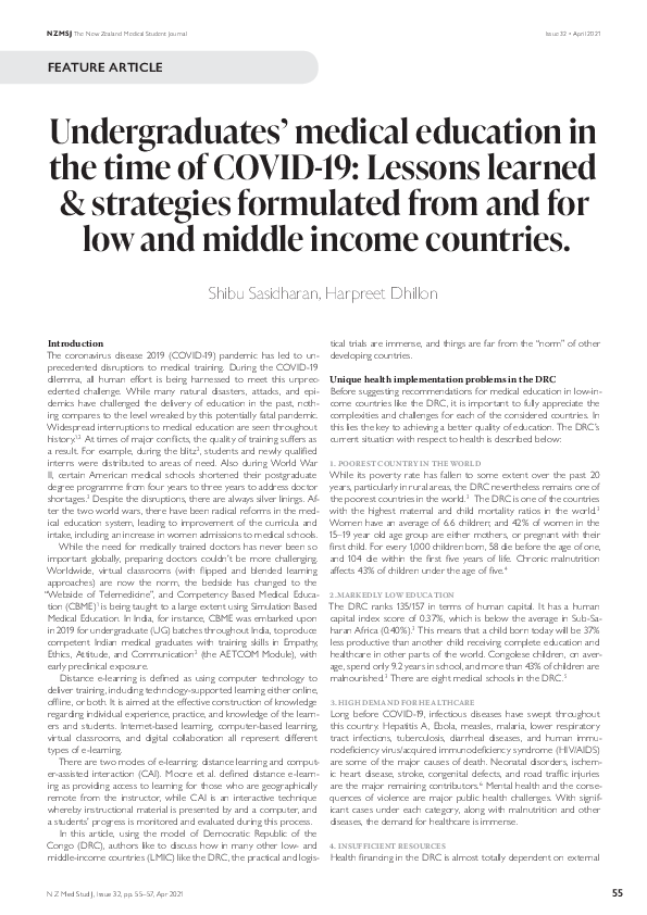 (PDF) Undergraduates’ medical education in the time of COVID-19 ...