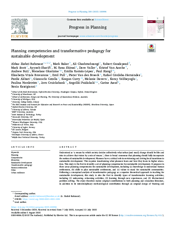 (PDF) Planning competencies and transformative pedagogy for sustainable ...