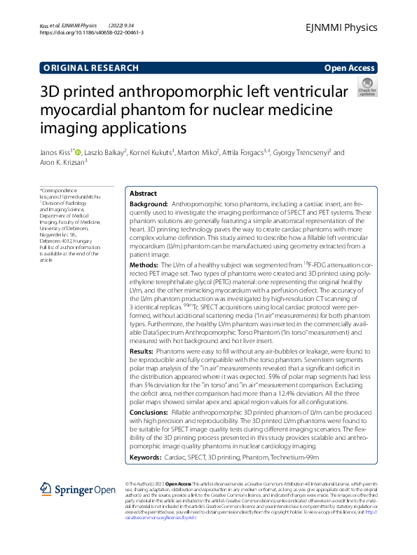 (PDF) 3D printed anthropomorphic left ventricular myocardial phantom ...