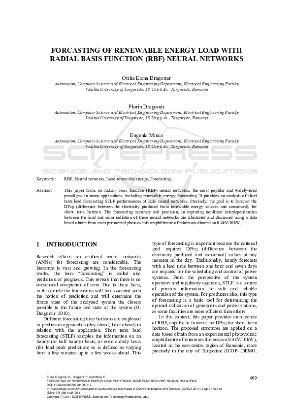 (PDF) Forcasting of Renewable Energy Load with Radial Basis Function ...