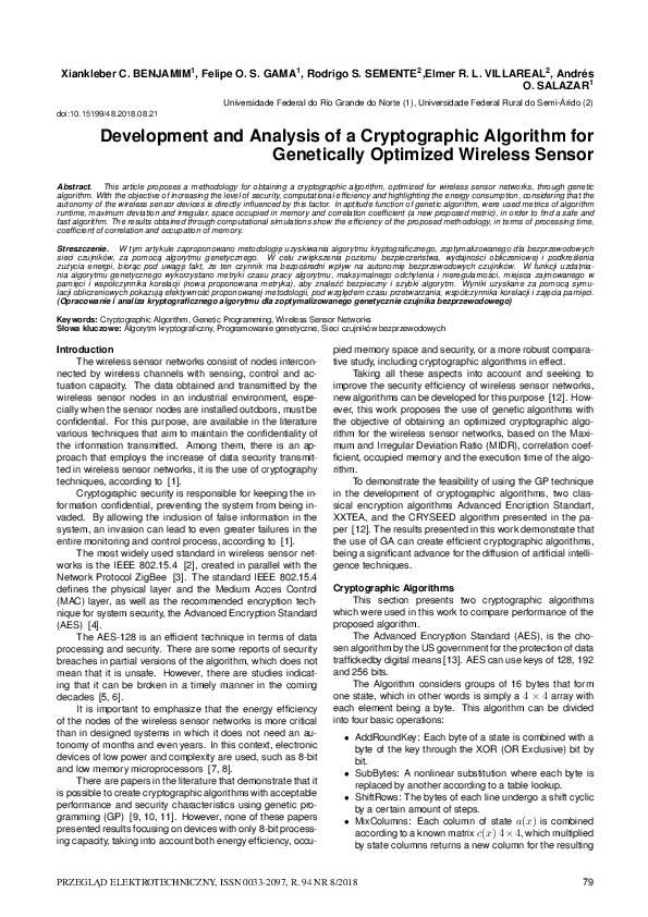 (PDF) Development and Analysis of a Cryptographic Algorithm for ...